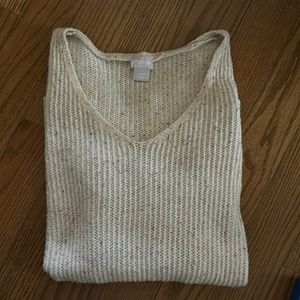 Beautiful Chicos sweater. Size 1 in Chico’s sizing…Oatmeal.